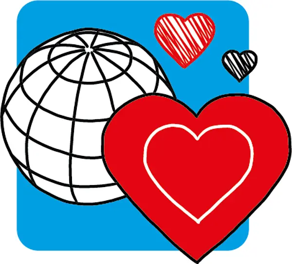 Globus Herz Illustration