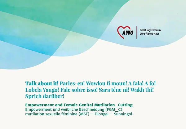 Deckblatt der englischen Empowerment-Broschüre zu Bescheidung / FGM