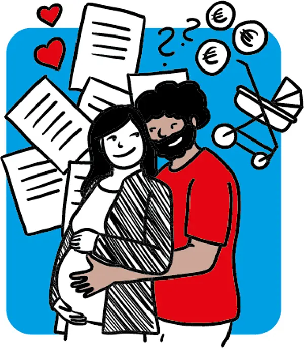 schwangere Frau Illustration