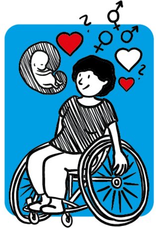Frau im Rollstuhl Illustration